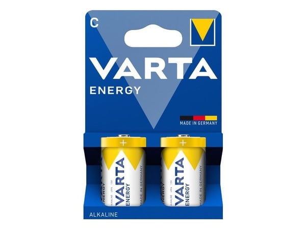 Varta Energy, Engangsbatteri, C, Alkalinsk, 1,5 V, 2 stykker
