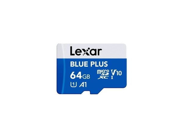 Karta Lexar Blue Plus MicroSDHC 64 GB klasse 10 UHS-I/U1 A1 V10 (LMSBLPL064G-BNANG)