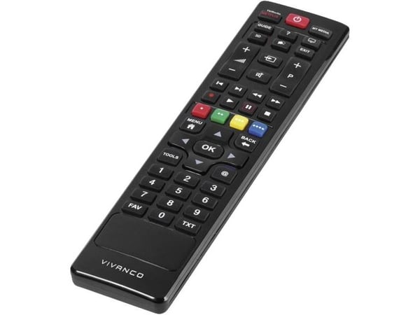 Vivanco VVREMOTELGK, TV, IR trådlös, Tryckknappar, Svart