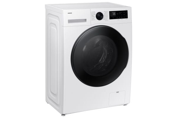 Samsung WD90DG5G34BELE, Frontmatet, Frittstående, Hvit, Venstre, Svart, LED