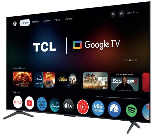 TCL 55C61K, 139,7 cm (55"), 3840 x 2160 piksler, QD-Mini LED, Smart TV, Wi-Fi, Metallisk