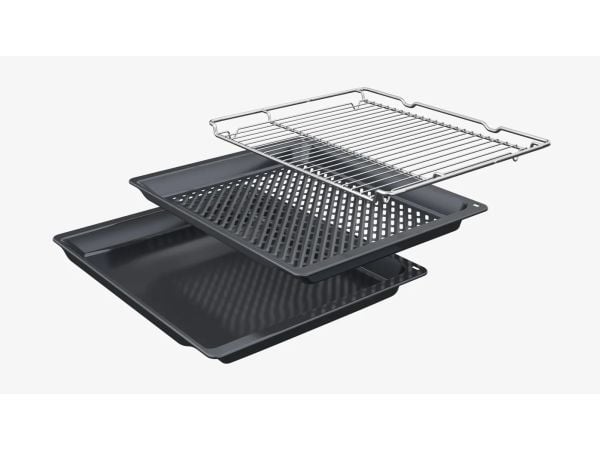 Bosch Serie | 4 HBA272BB3 - Ovn - innebygd - fordypning - bredde: 56 cm - dybde: 55 cm - høyde: 58.5 cm - med selvrens - Klasse A+ - svart