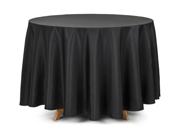 PartyDeco OBRO1-010, rund, svart, duk, innendørs, 230 x 230 cm, 1 stk PartyDeco OBRO1-010, rund, svart, duk, innendørs, 230 x 230 cm, 1 stk