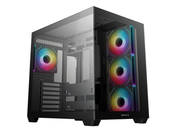 DeepCool - - sidepanel med vindu (herdet glass) - ingen strømforsyning - USB/lyd