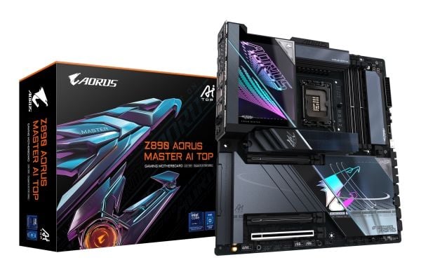 AORUS Z890 MASTER AI TOP - Hovedkort - utvidet ATX (E-ATX) - LGA1851-sokkel - Z890 Chipset - USB4, USB-C, USB 3.2 Gen 2, USB 3.2 Gen 1 - 2 x 2.5 Gi...