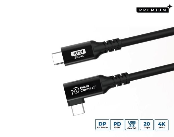 MicroConnect Premium USB-C cable 0.5m 20Gbps, 100W, USB 3.2 Gen