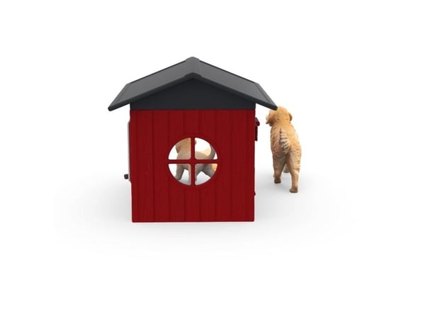 Schleich hundkoja med 2 golden retrievers