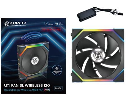 Lian Li UNI FAN SL Wireless 120 Reverse Blade, Fan, 12 cm, Black