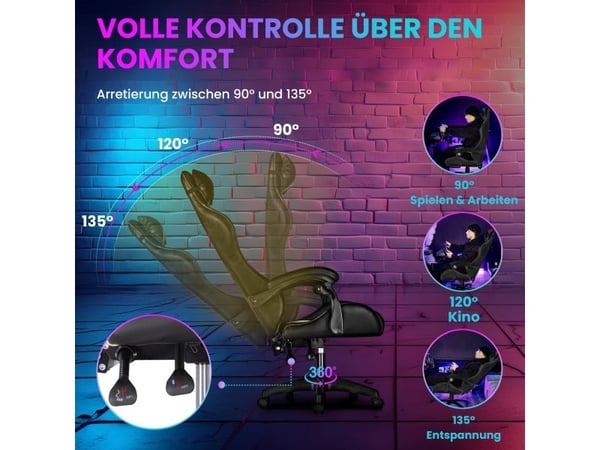 Extralink Gaming | Gaming stol | kontor, svingbar, kube, svart, G-524