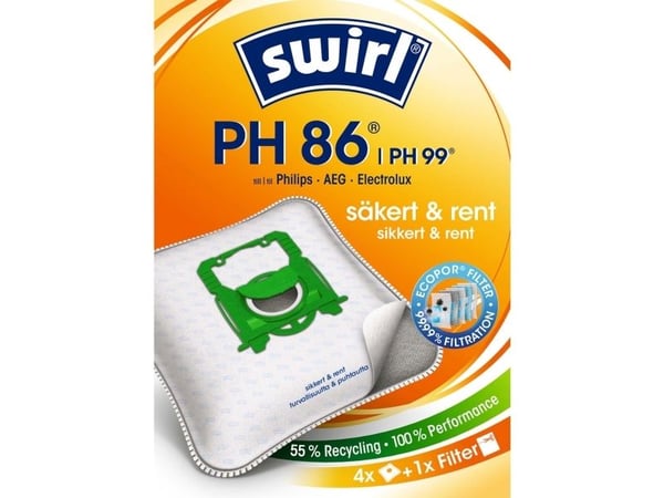 Swirl PH 86 / PH 99 Støvsugerposer - 4-pakning