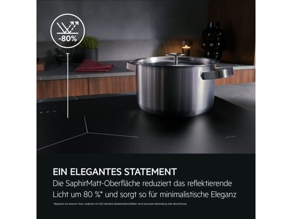 AEG TK85IM0BSZ, Svart, Innebygget, 81 cm, Sonebasert induksjon, Glass-keramikk, 5 zone(s)