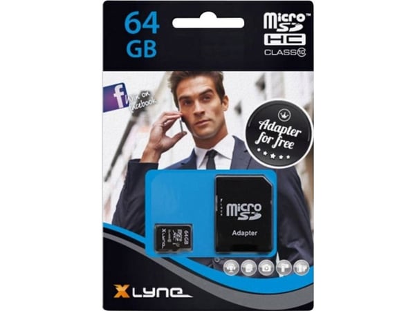 xlyne 7464001, 64 GB, MicroSDHC, Klasse 10, Svart