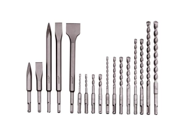Metabo 628414000 Meissel-Set 17teilig 5 mm 6 8 10 12 14 m, Rotasjons hammer, Drill bit set, 5 mm, 110 mm, Universell, SDS Plus