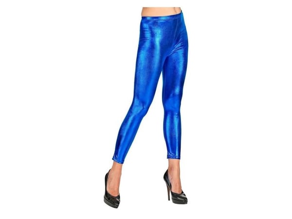 Leggings metallic Blå