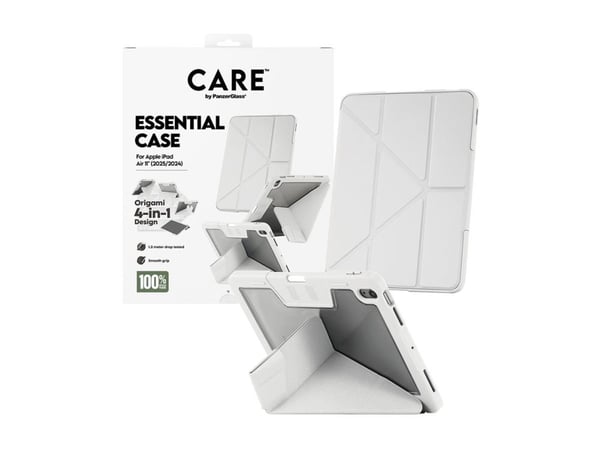 CARE by PanzerGlass - Lommebok for nettbrett - termoplast-polyuretan (TPU) - lysegrå - for Apple 11-inch iPad Air (M2, M3)