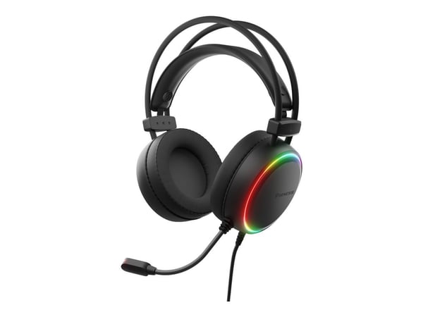 Genesis Neon 613 - 2. generasjon - hodesett - full størrelse - kablet - 3,5 mm jakk, USB-A - svart