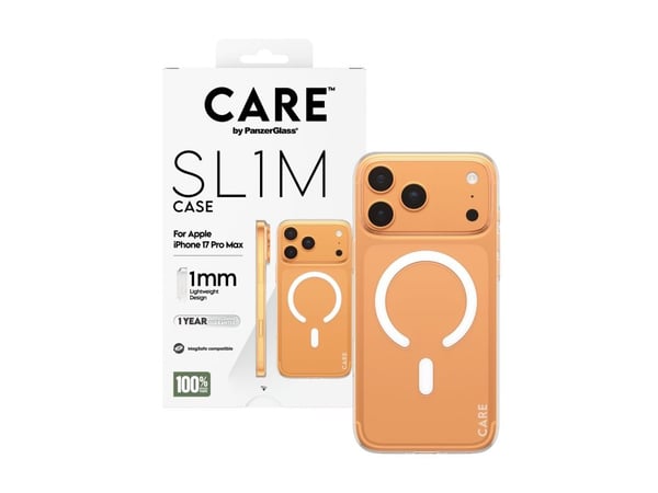 Dėklas Panzer Glass CARE by PanzerGlass SL1M MagSafe Case iPhone 17 Pro Max - läpinäkyvää