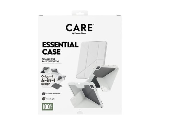 CARE by PanzerGlass - Lommebok for nettbrett - termoplast-polyuretan (TPU), polykarbonat, kunstlær - grå - for Apple 13-inch iPad Air; 13-inch iPad...