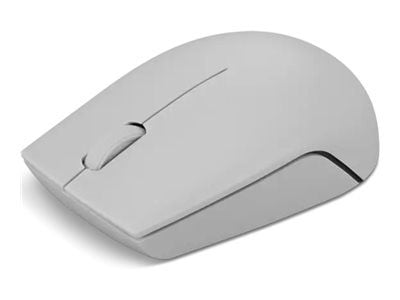Lenovo 300 Wireless Compact - Mus - med batteri - optisk - 3 knappar - trådlös - 2.4 GHz - trådlös USB-mottagare - arctic grey - blåsa
