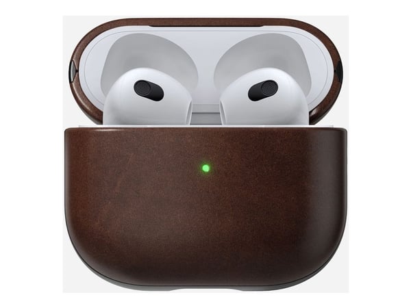Nomad NM01001485 lærveske til Apple AirPods 3 - Mørkebrun