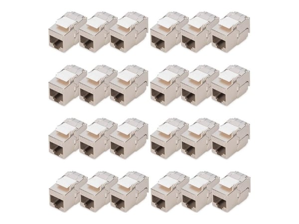 DIGITUS - Modulinnlegg - compact, tool-free - CAT 6a - skjermet - RJ-45 (en pakke 24)