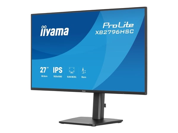 iiyama ProLite XB2796HSC-B1 - LED-skjerm - 27" - 1920 x 1080 Full HD (1080p) @ 144 Hz - IPS - 300 cd/m² - 1500:1 - 3 ms - HDMI, USB-C - høyttalere ...
