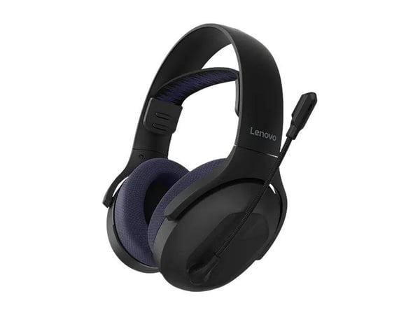 Lenovo Legion H410 - Hodesett - full størrelse - Bluetooth / 2,4 GHz radiofrekvens - trådløs - svart, purpur