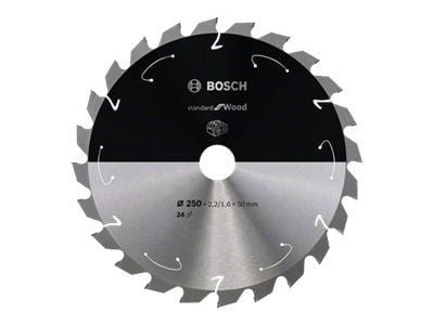 Bosch Standard for Wood - Sirkelformet sagblad - for tre - 250 mm - 24 tenner