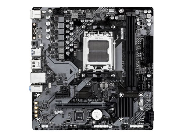 Gigabyte B840M H - Moderkort - micro ATX - Socket AM5 - AMD B840 Chipuppsättning - USB 3.2 Gen 1 - Gigabit LAN - inbyggda grafiken (CPU krävs) - HD...