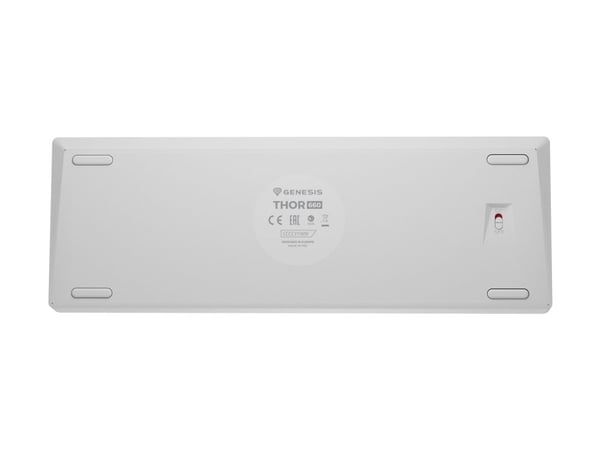 Genesis Thor 660 G2 - Tastatur - 60% - compact - bakgrunnsbelyst - trådløs - Bluetooth 5.0, USB, 2.4 GHz - QWERTY - USA - tastsvitsj: Gateron Red -...
