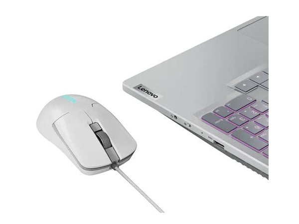 Lenovo Legion M300s RGB - Mus - høyre- og venstrehåndet - optisk - 6 knapper - kablet - USB 2.0 - Isbrehvit - løsvekt - CRU