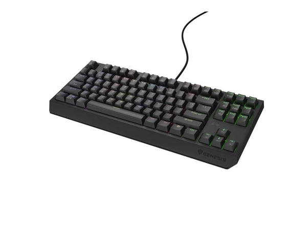 Genesis Thor 230 TKL - Tastatur - 80% - TKL - bakgrunnsbelyst - USB - QWERTY - USA - tastsvitsj: Outemu Red - svart