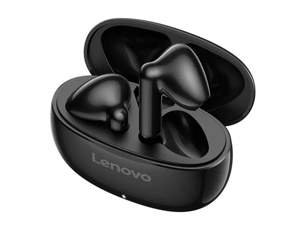 Lenovo E310 - True wireless-hodetelefoner med mikrofon - i øret - Bluetooth - aktiv støydemping - svart