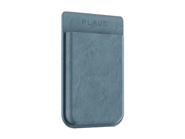 PLAUD Note - Pung for recorders - magnetic, with wireless charging - MagSafe-samsvar - lær - lys blå