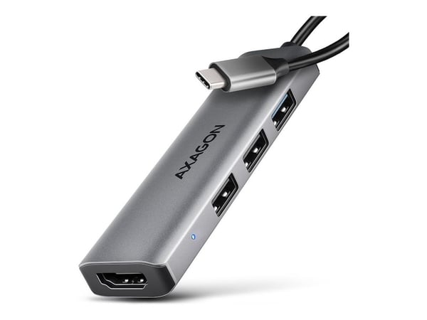 AXAGON HMC-H3A STARTER - Dockningsstation - för bordsdator, smartmobil, surfplatta, laptop - USB-C / USB4 / Thunderbolt 3 / Thunderbolt 4 - HDMI