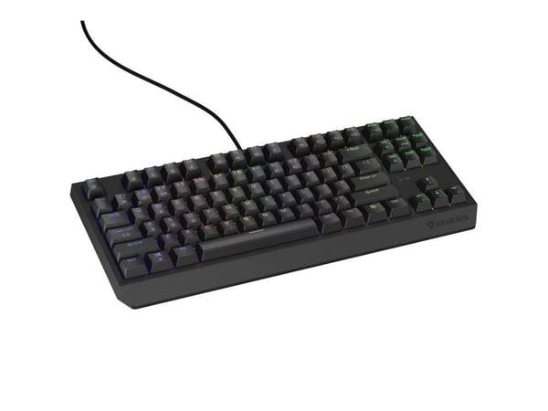 Genesis Thor 230 TKL - Tastatur - 80% - TKL - bakgrunnsbelyst - USB - QWERTY - USA - tastsvitsj: Outemu Red - svart