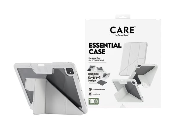 CARE by PanzerGlass - Lommebok for nettbrett - termoplast-polyuretan (TPU), polykarbonat, kunstlær - grå - for Apple 13-inch iPad Air; 13-inch iPad...