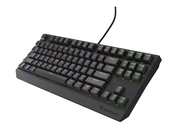 Genesis Thor 230 TKL - Tastatur - 80% - TKL - bakgrunnsbelyst - USB - QWERTY - USA - tastsvitsj: Outemu Red - svart