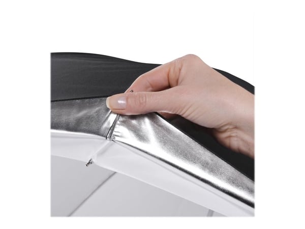 Walimex 2 in1 - Reflekterande/genomskinligt paraply - vit - Ø84 cm
