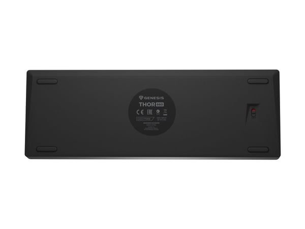 Genesis Thor 660 G2 - Tastatur - 60% - compact - bakgrunnsbelyst - trådløs - Bluetooth 5.0, USB, 2.4 GHz - QWERTY - USA - tastsvitsj: Gateron Red -...