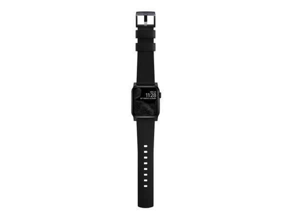 Nomad Active Band Pro - Band för smart klocka - 150 - 210 mm - black hardware, svart läder - för Apple Watch Hermès Series 9, SE 3, Series 10, Seri...