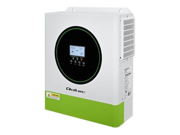 Qoltec Hybrid Off-Grid Solar Inverter 3500W | 100A | 24V | MPPT | BMS | Wi-Fi-alternativ |Sinus | Effektfaktor 1,0