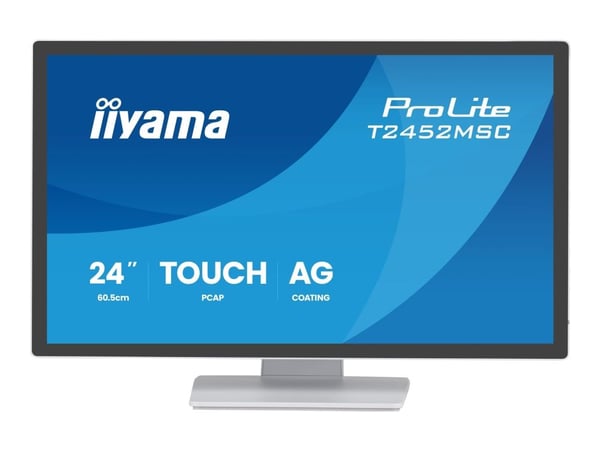 iiyama ProLite T2452MSC-W1AG - LED-skjerm - 24" (23.8" synlig) - berøringsskjerm - 1920 x 1080 Full HD (1080p) - IPS - 400 cd/m² - 1000:1 - 5 ms - ...