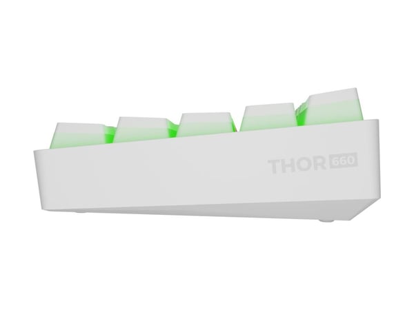 Genesis Thor 660 G2 - Tastatur - 60% - compact - bakgrunnsbelyst - trådløs - Bluetooth 5.0, USB, 2.4 GHz - QWERTY - USA - tastsvitsj: Gateron Red -...