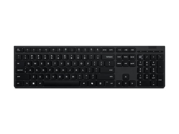 Lenovo Professional - Tastatur - ladbar - full size - trådløs - 2.4 GHz, Bluetooth - USA med eurosymbol - grå - brun boks