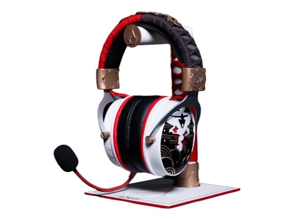 Lexip x Ubisoft Assassin's Creed Shadows - Hodesett - full størrelse - Bluetooth / 2,4 GHz radiofrekvens - trådløs, kablet - 3,5 mm jakk - svart, g...