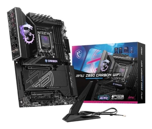 MSI MPG Z890 Carbon WiFi - Hovedkort - ATX - LGA1851-sokkel - Z890 Chipset - USB 3.2 Gen 1, USB-C 3.2 Gen 2x2 - 2.5 Gigabit LAN, 5 Gigabit Ethernet...