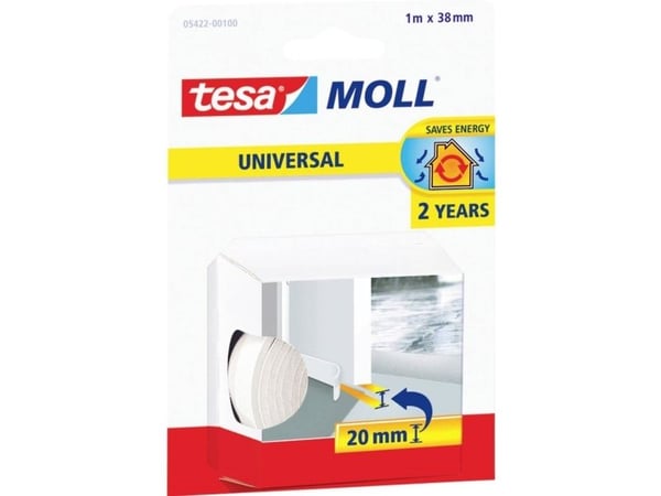 tesa 05422-00100-01 tetningsbånd tesamoll® universal hvit (L x B) 1 m x 38 mm 1 stk