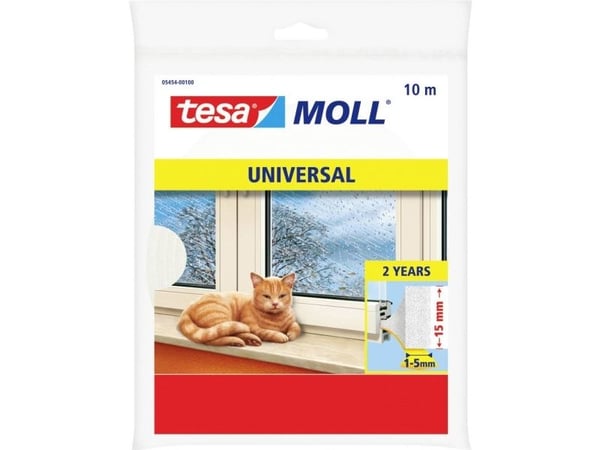 tesamoll tetningstape 05454-00100-01 universal hvit (L x B) 10 m x 15 mm, 1 stk