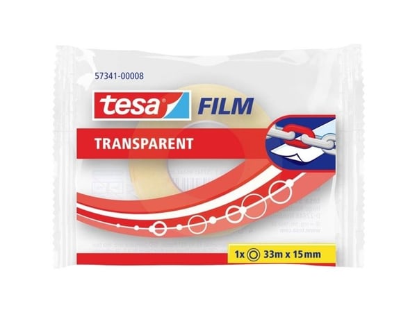 TESA 57341, 33 m, Transparent, 15 mm